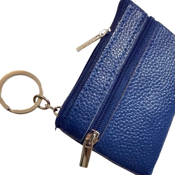 Genuine Leather Navy Coin Purse or Small Wallet for Waist Bag/Fannt Pack, NWOT - Picture 3 of 5